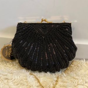 La Regale LTD • Vintage Black Beaded Purse
